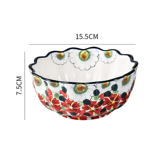 Keramiske Sommerskåler med Blomsterdesign 10