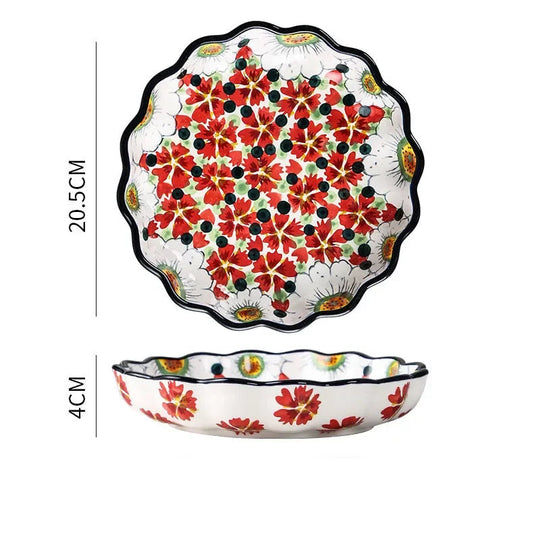 Keramiske Sommerskåler med Blomsterdesign 11
