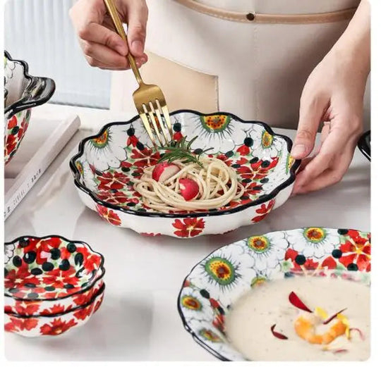 Keramiske Sommerskåler med Blomsterdesign 6