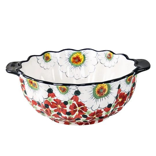 Keramiske Sommerskåler med Blomsterdesign 8
