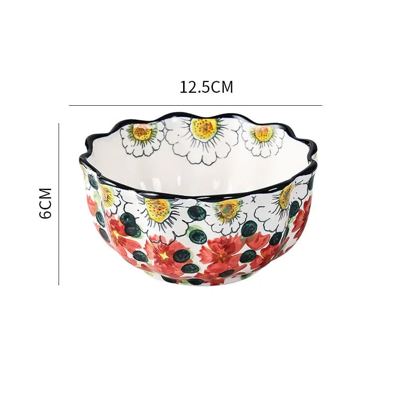 Keramiske Sommerskåler med Blomsterdesign 9