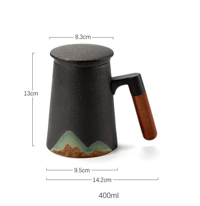 Keramiske Tekopper med Filter for Te og Kaffe 3