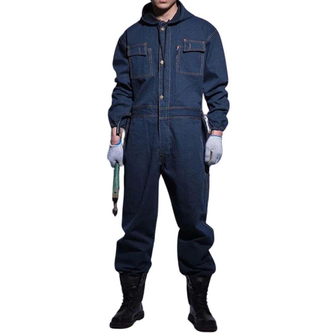 Kjeledress for menn med denimdesign 0