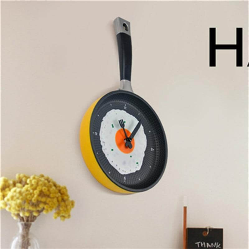 Kjøkken Veggklokke Stekepanne Design 6