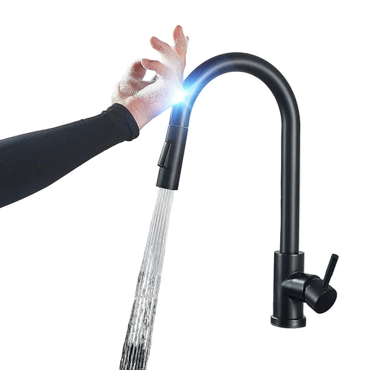 Kjøkkenbatteri med Uttrekksmunnstykke og Berøringskontroll 0