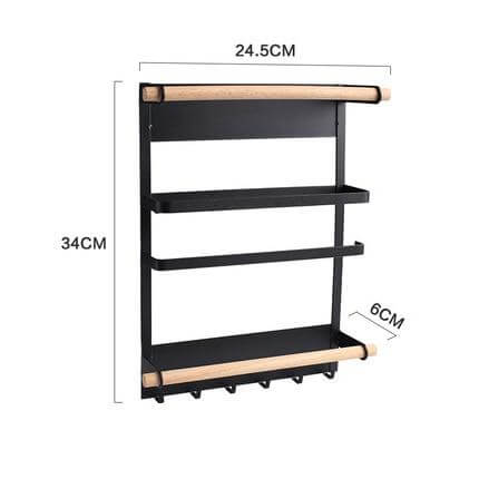 Kjøkkenhylle Organizer Magnetisk Tre-lags Design for Kjøkkenet 7