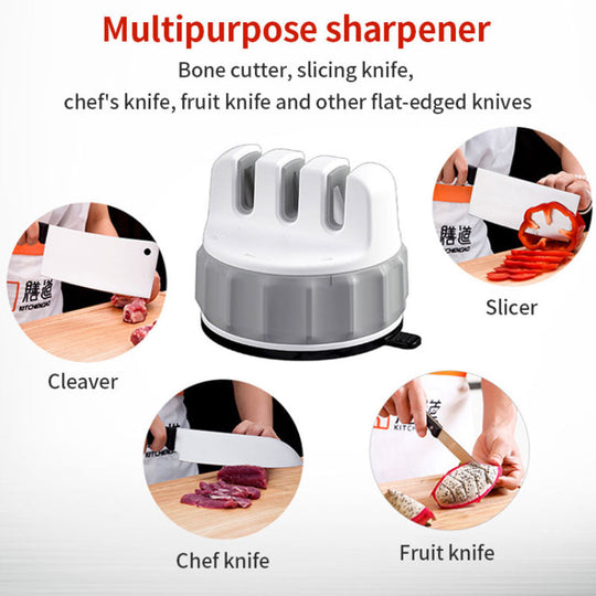 Kjøkkenknivsliper med Sugekopp og Ergonomisk Design 4