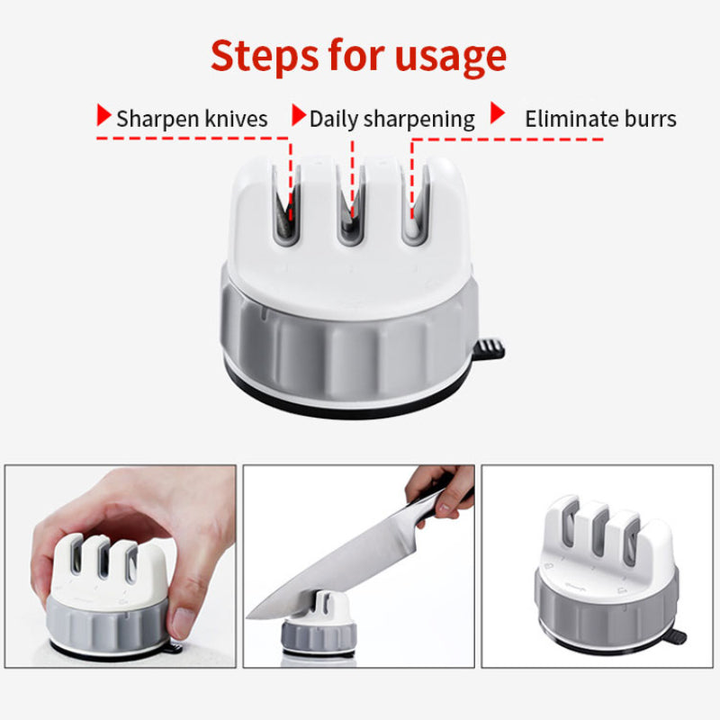 Kjøkkenknivsliper med Sugekopp og Ergonomisk Design 7