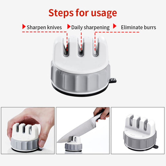 Kjøkkenknivsliper med Sugekopp og Ergonomisk Design 7
