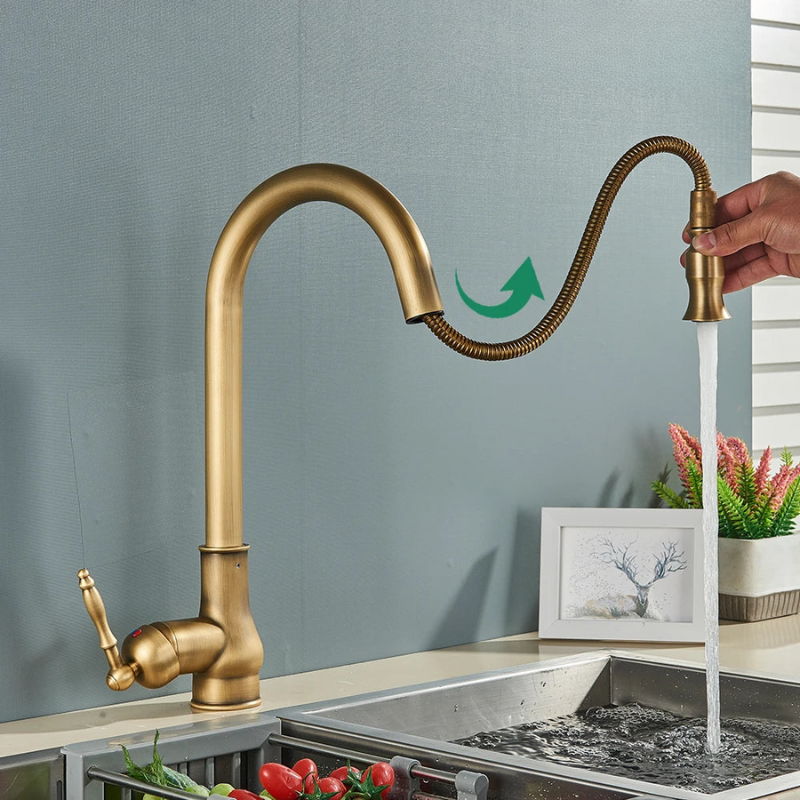 Kjøkkenkran Vintage Tap Svingbar Tut Retro Design 1