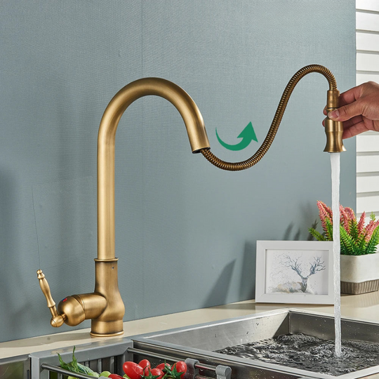 Kjøkkenkran Vintage Tap Svingbar Tut Retro Design 1