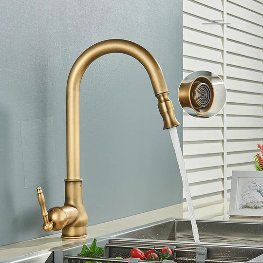 Kjøkkenkran Vintage Tap Svingbar Tut Retro Design 2