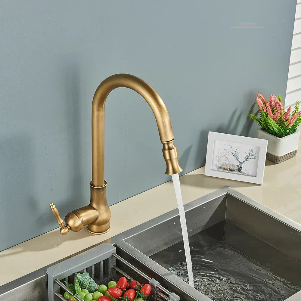 Kjøkkenkran Vintage Tap Svingbar Tut Retro Design 3