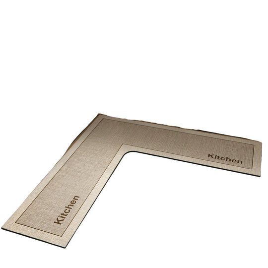 Kjøkkenmatte L-formet med Sklisikker Bunn 0