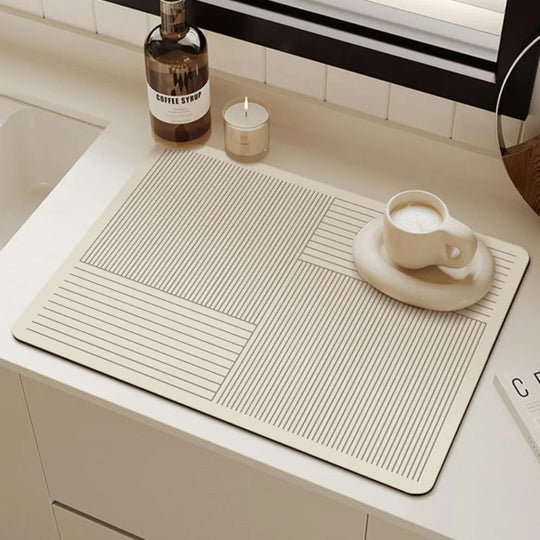 Kjøkkenmatte i Diatomitt med Antiskli Design 1