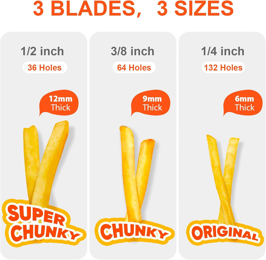 Kjøkkenredskap Friteskutter Allsidig Med Utskiftbare Kniver 3