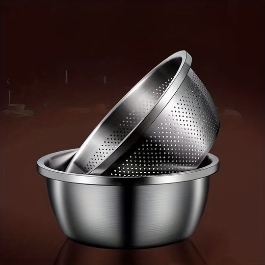 Kjøkkenutstyr Sett med Dørslag og Miksebolle 7