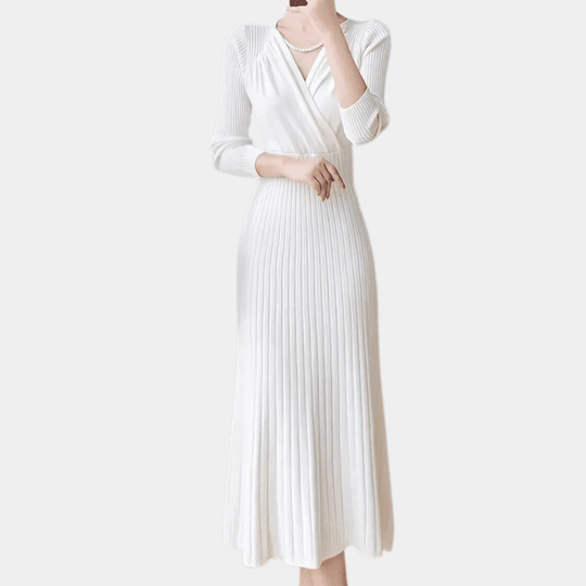 Kjoler Dame Strikket Design Polyester Komfortabel 1