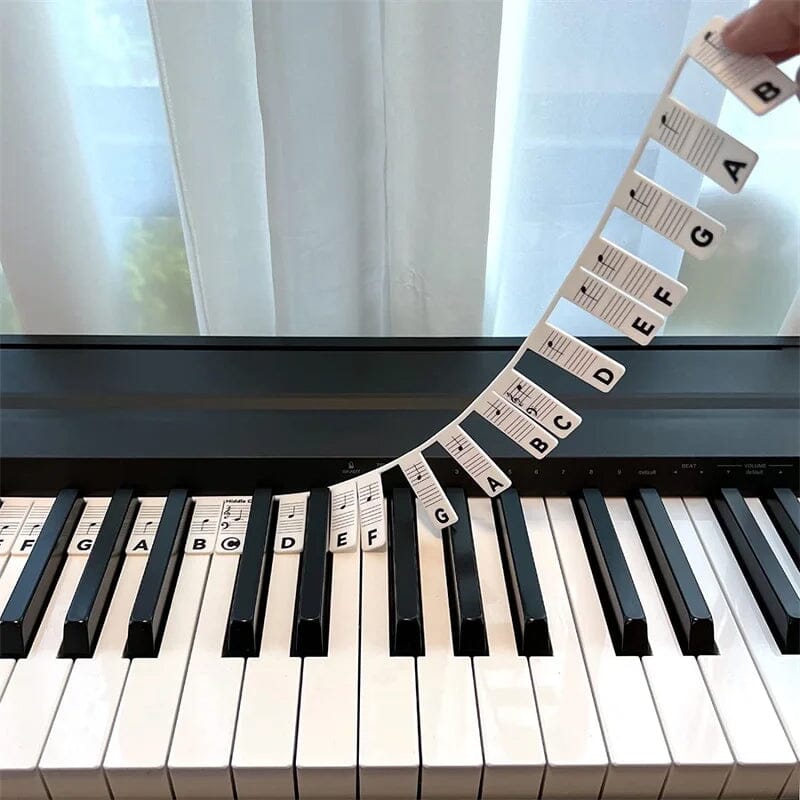 Klaviaturnoter for Piano Avtakbare Etiketter Fargerik Design 0