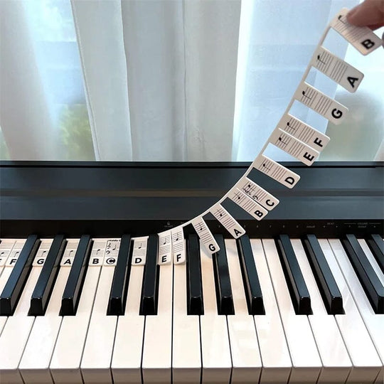 Klaviaturnoter for Piano Avtakbare Etiketter Fargerik Design 0
