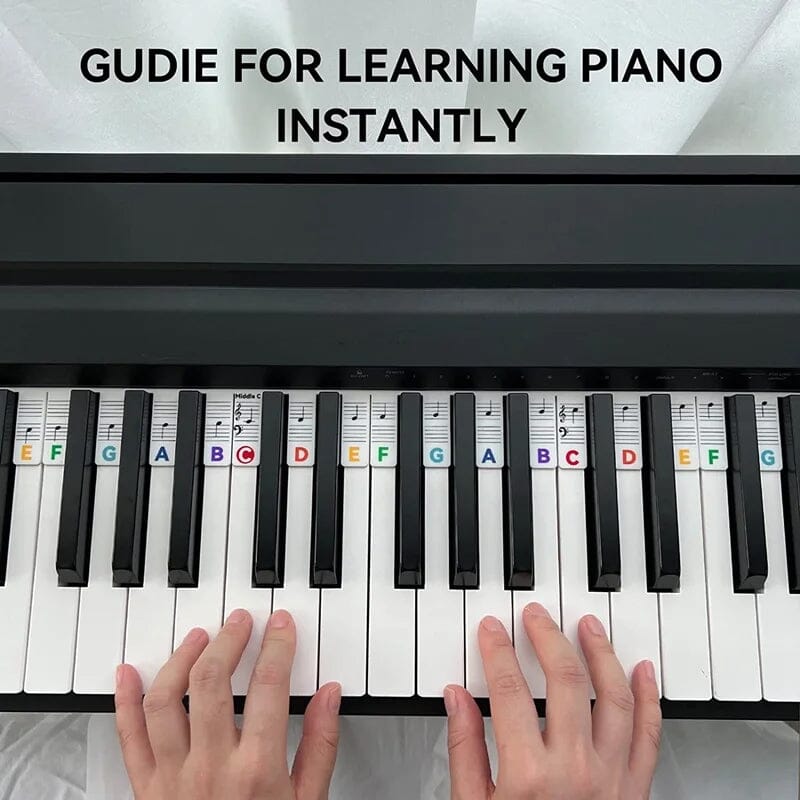 Klaviaturnoter for Piano Avtakbare Etiketter Fargerik Design 6