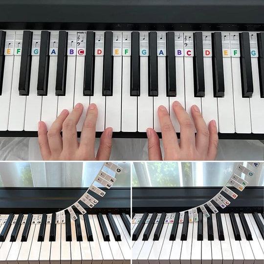 Klaviaturnoter for Piano Avtakbare Etiketter Fargerik Design 8