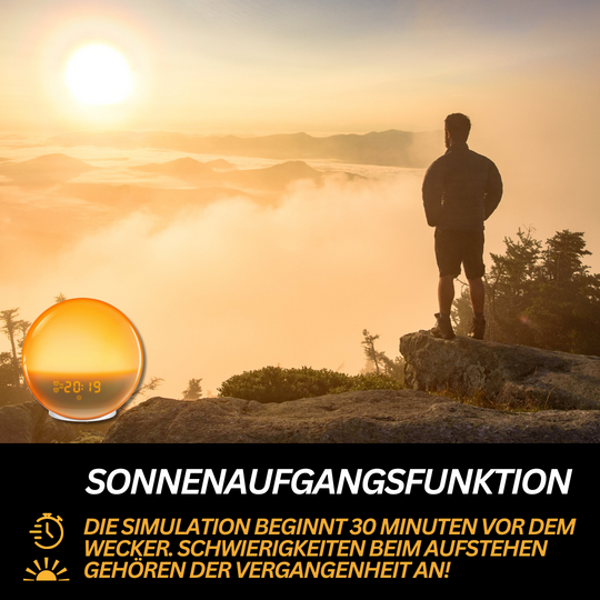 Klokkeradio med Vekkelys og Soloppgangssimulering 2