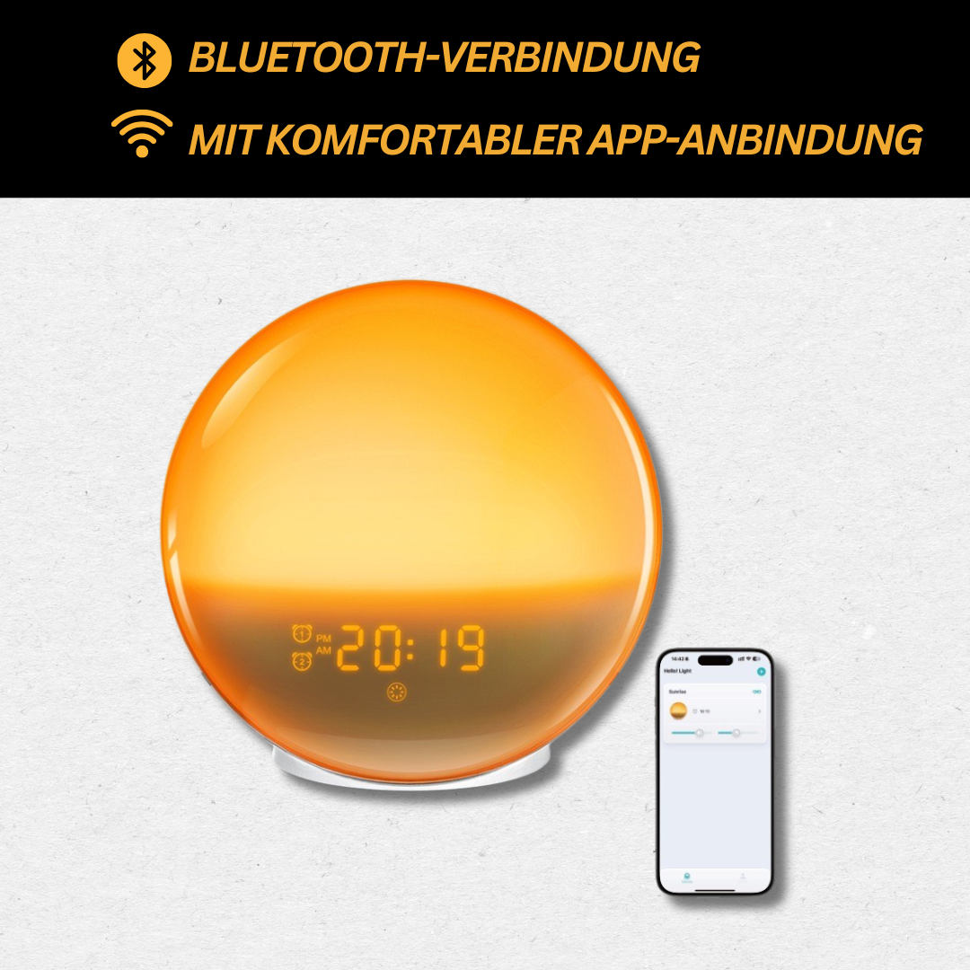 Klokkeradio med Vekkelys og Soloppgangssimulering 6