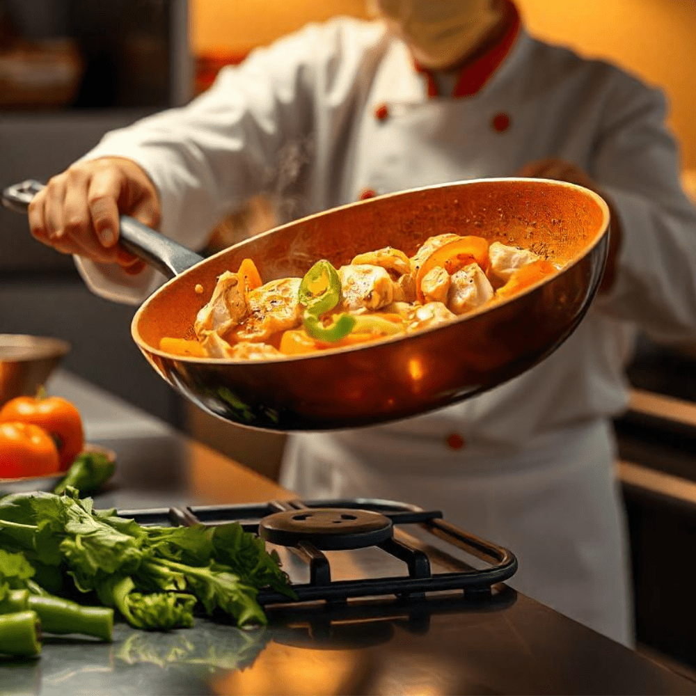 Kobberpanne Profesjonell med Non-Stick Belegg 4
