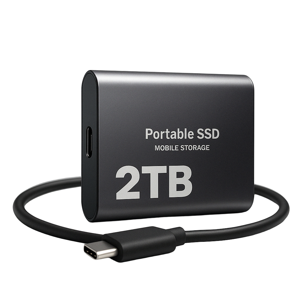 Kompakt SSD-harddisk med høy hastighet, USB-C, 1050 MB/s 0