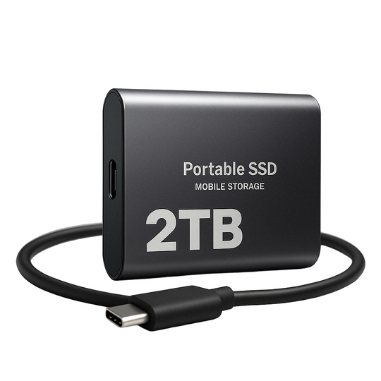 Kompakt SSD-harddisk med høy hastighet, USB-C, 1050 MB/s 0