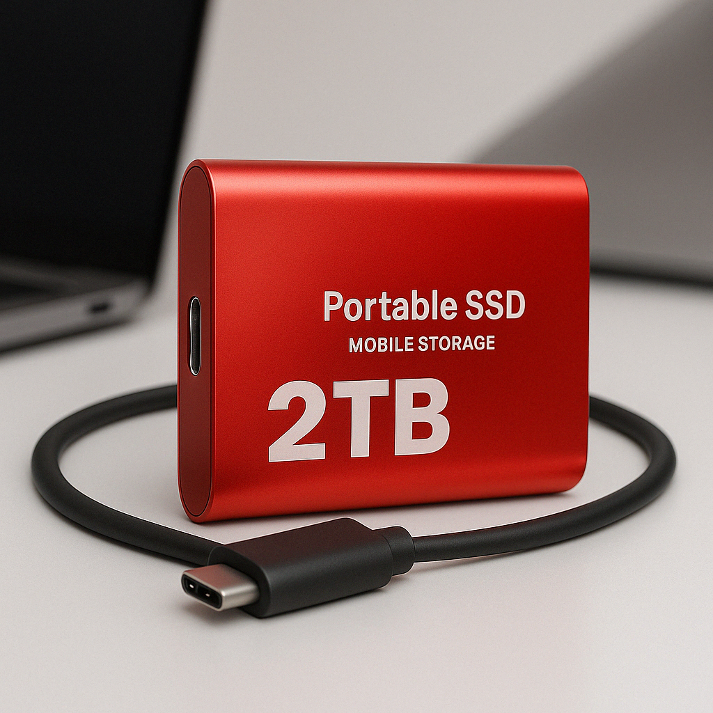 Kompakt SSD-harddisk med høy hastighet, USB-C, 1050 MB/s 2