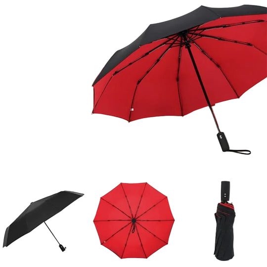 Kompakt Stormparaply for Menn og Kvinner Med Ergonomisk Håndtak 6