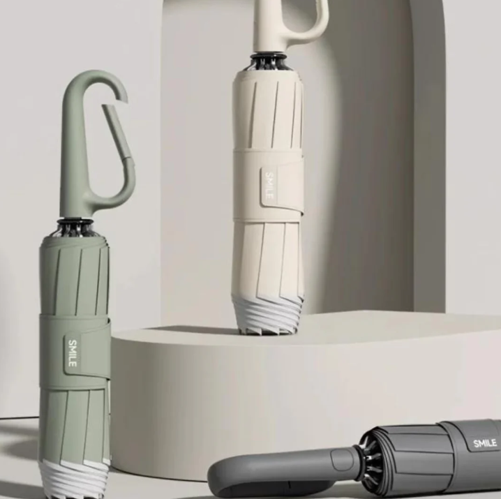 Kompakt Stormsikker Paraply med Reflekterende Kant 5