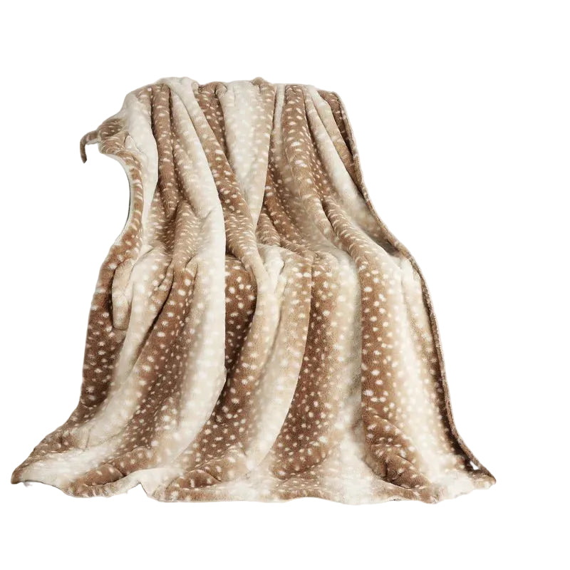 Koselig Teppe med Hjortemotiv Vendbart 0