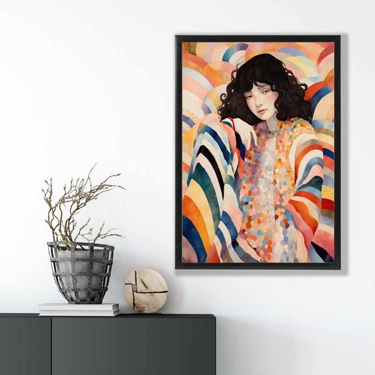 Kunstnerisk Dametrykk Fargerikt Abstrakt Design 1