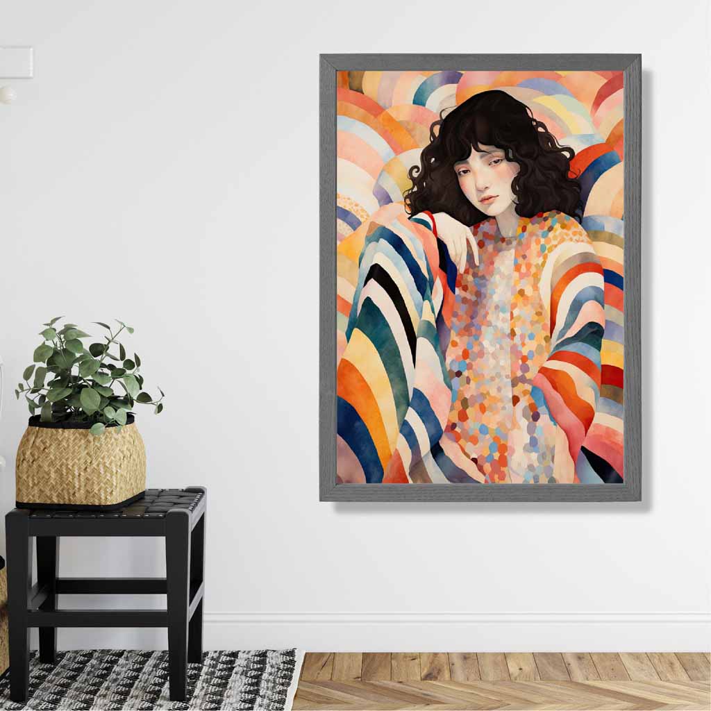 Kunstnerisk Dametrykk Fargerikt Abstrakt Design 2