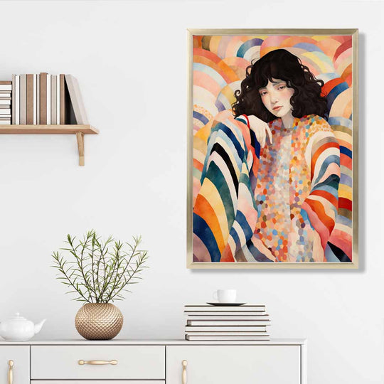 Kunstnerisk Dametrykk Fargerikt Abstrakt Design 3