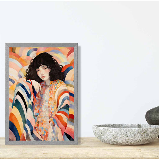 Kunstnerisk Dametrykk Fargerikt Abstrakt Design 4