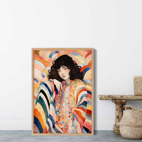 Kunstnerisk Dametrykk Fargerikt Abstrakt Design 5