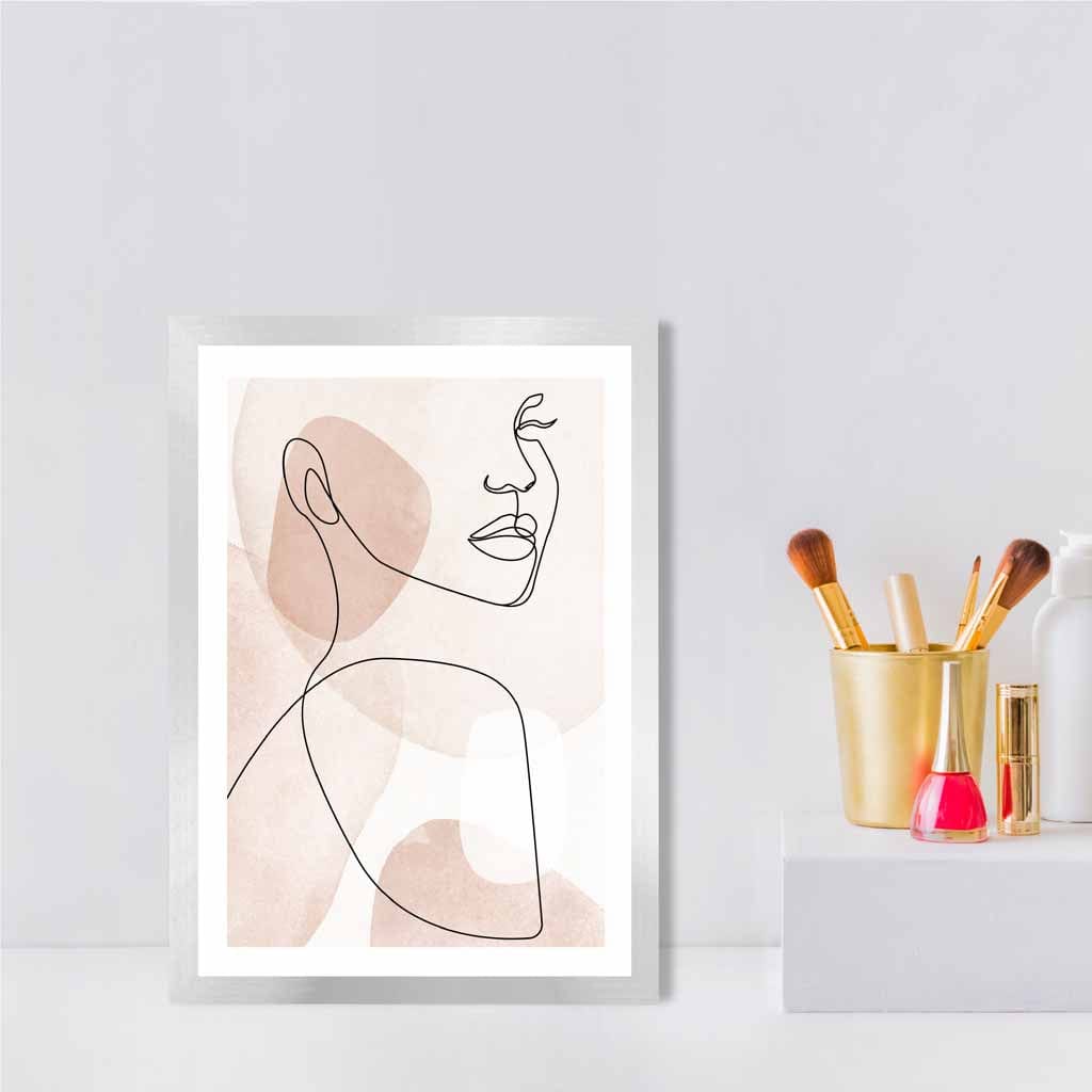 Kunstplakat Abstrakt Kvinneansikt Moderne Design 0