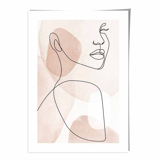 Kunstplakat Abstrakt Kvinneansikt Moderne Design 2