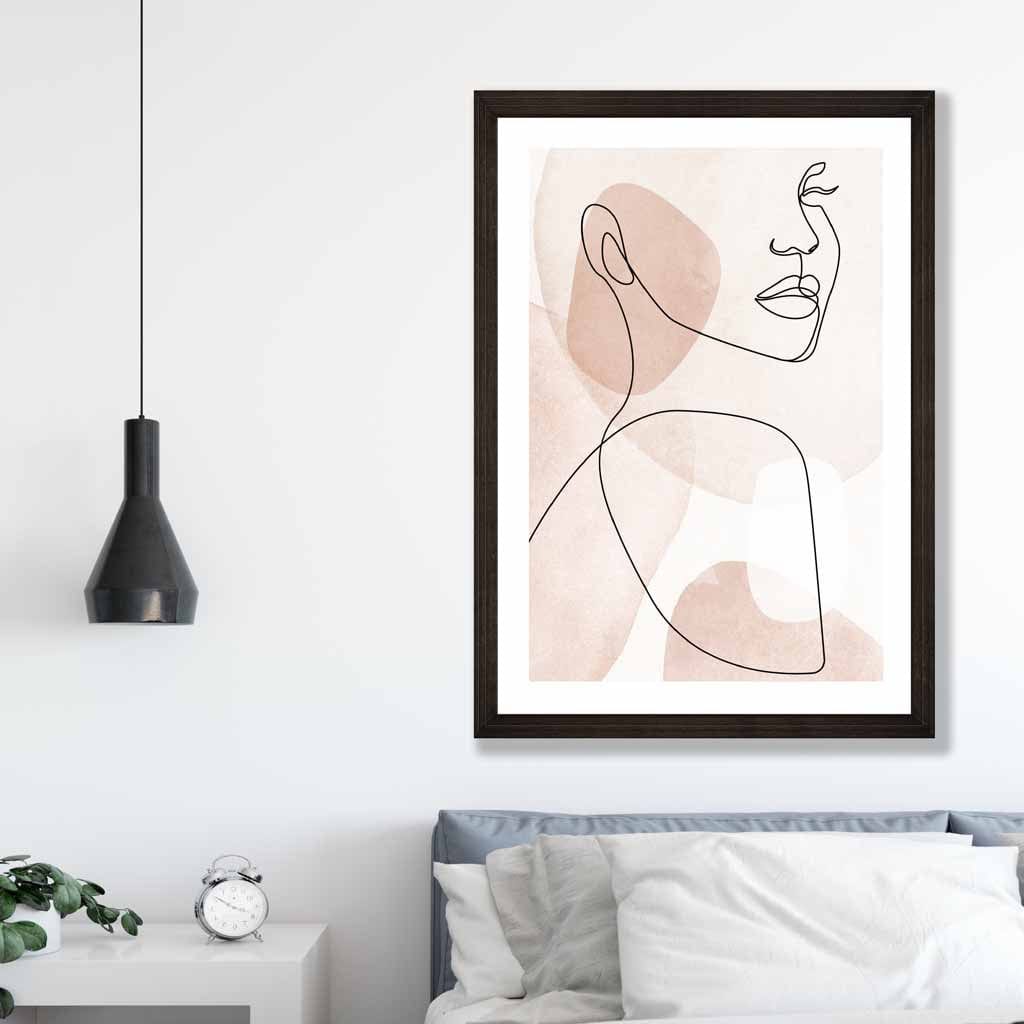 Kunstplakat Abstrakt Kvinneansikt Moderne Design 3