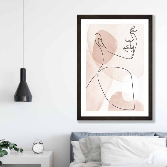 Kunstplakat Abstrakt Kvinneansikt Moderne Design 3