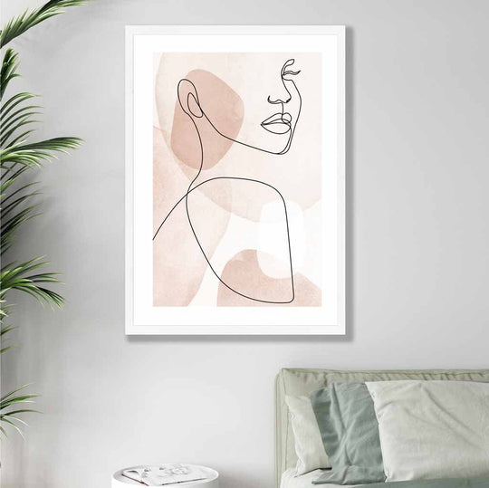 Kunstplakat Abstrakt Kvinneansikt Moderne Design 4
