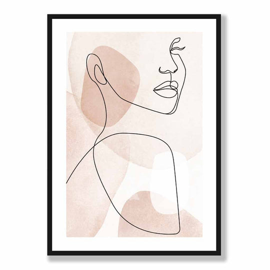 Kunstplakat Abstrakt Kvinneansikt Moderne Design 5