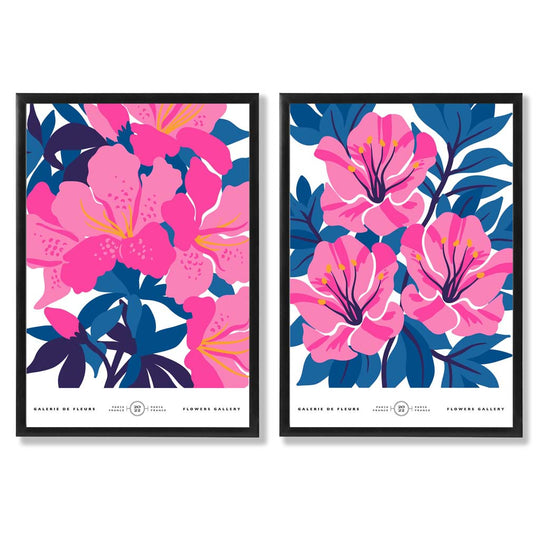 Kunsttrykk Sett med 2 Blomsterdesign for Vår 0
