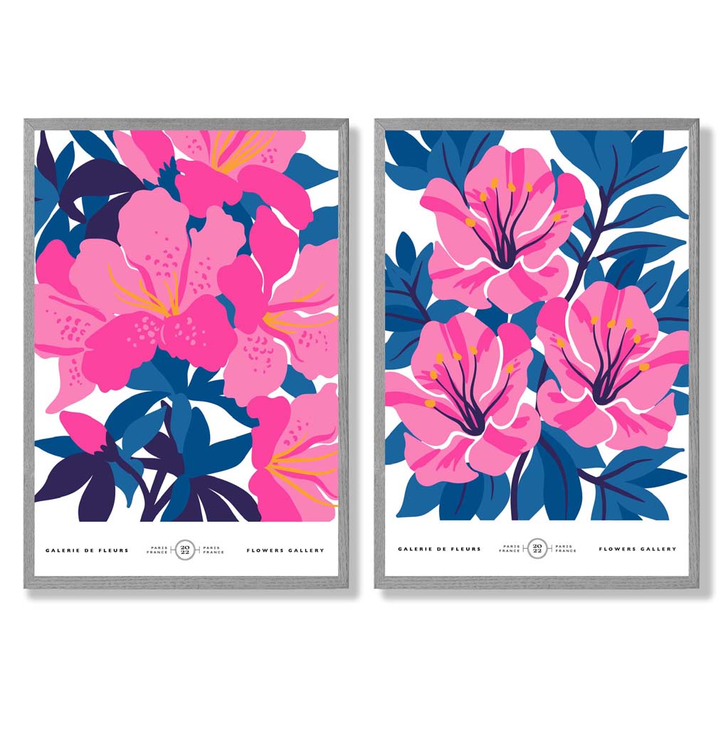 Kunsttrykk Sett med 2 Blomsterdesign for Vår 5