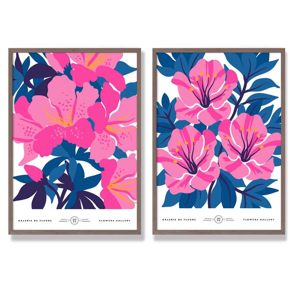 Kunsttrykk Sett med 2 Blomsterdesign for Vår 7