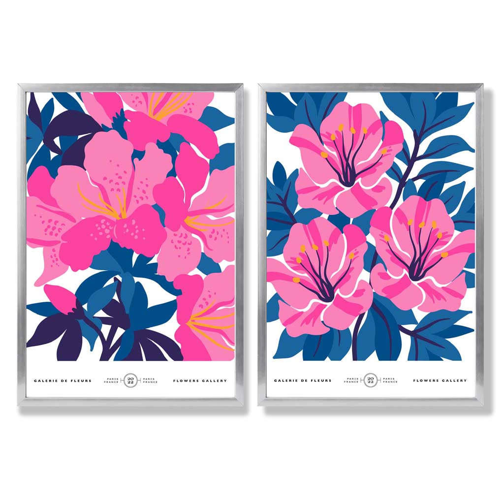 Kunsttrykk Sett med 2 Blomsterdesign for Vår 9